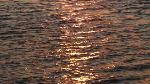 Sea surface at sunset Stock Footage 43209226