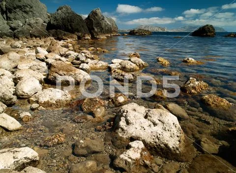 Sea surface. ukraine, black sea coastline Stock Photos