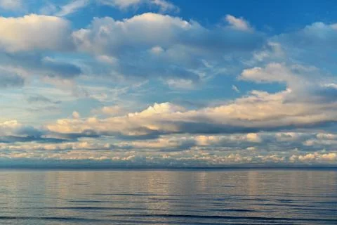 Sea surface under the blue sky 스톡 사진