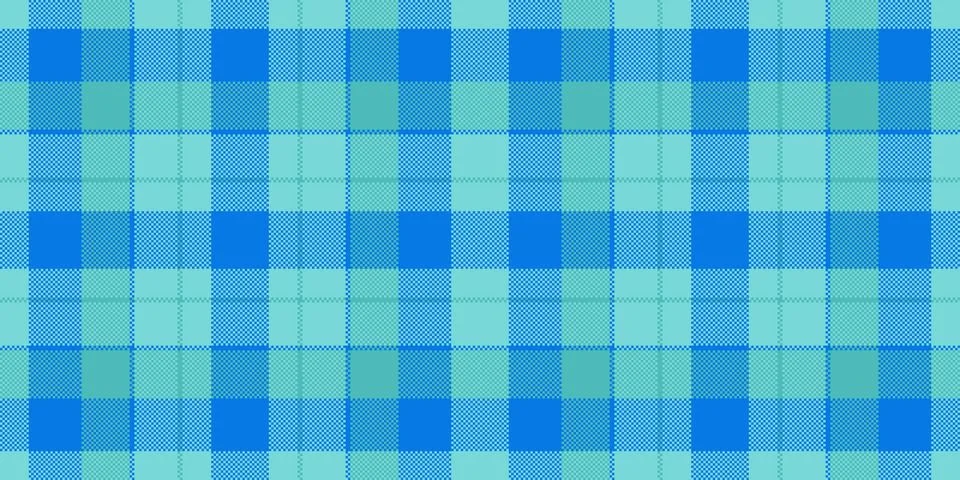 Sea tartan texture pattern, backdrop background check vector. Color textile.. Stock Illustration