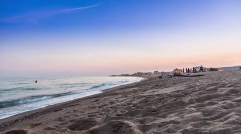 Sea timelapse in Malgrat de Mar, Barcelona Stock Footage 66906069
