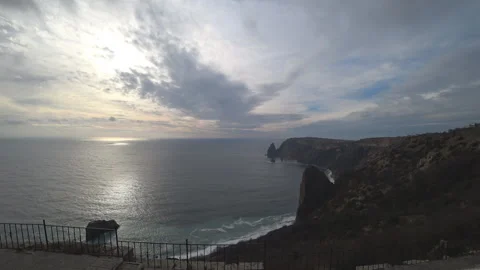 Sea timelapse from the mountain Stock Footage 100233243