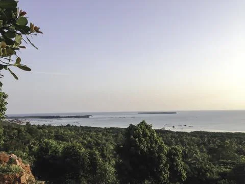 Sea from the top of the mountain Stock Photos