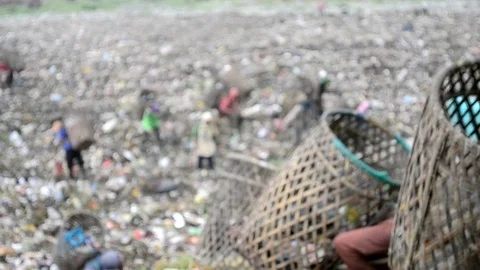 Sea of Trash Stock Footage 108100107
