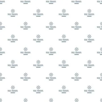 Sea travel pattern vector seamless Illustrazione stock