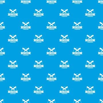 Sea travel pattern vector seamless blue 스톡 일러스트