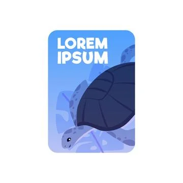 Sea turtle app icon vector illustration Illustrazione stock