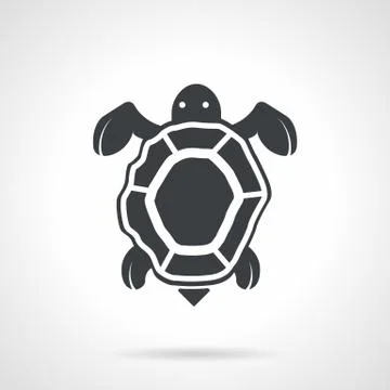 Sea turtle black vector icon イラスト素材