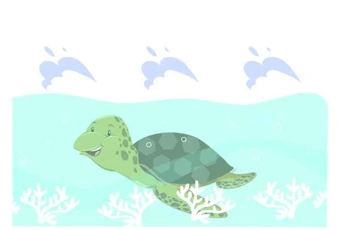 Sea Turtle Concept Illustration Stock Illustration