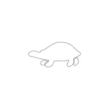 Sea turtle. flat vector icon Stock Illustration
