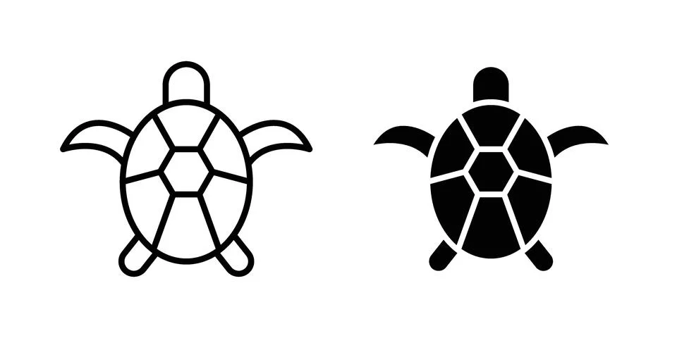 Sea turtle icon vector design. EPS10 Stock Illustration