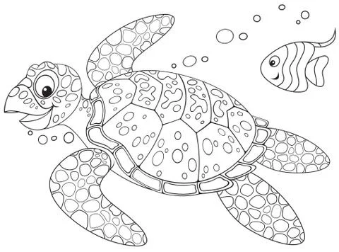 Sea turtle Stock Illustration