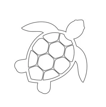 Sea turtle line icon. Vector illustration Stock Illustration