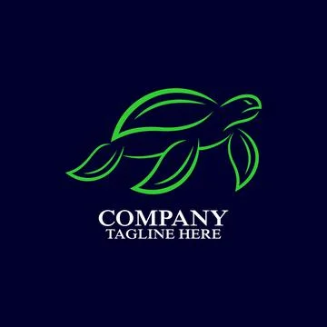 Sea turtle logo design, vector illustration Stock Illustration