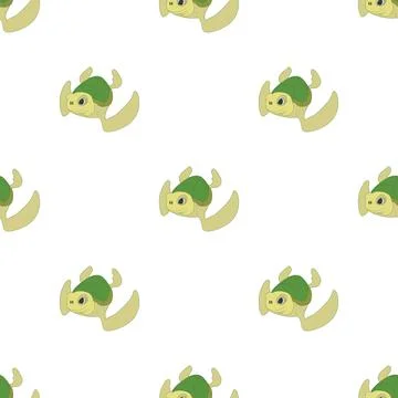 Sea turtle pattern seamless vector Stock Illustration