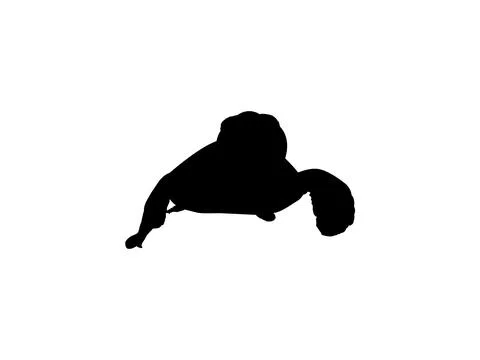 Sea Turtle Silhouette Isolated Illustrazione stock