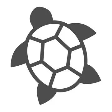 Sea turtle solid icon, worldwildlife concept, sea turtle vector sign on white イラスト素材
