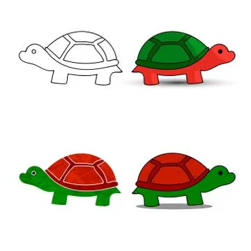 Sea turtle symbol for download. Vector icons Stock Illustration
