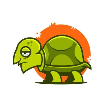 Sea turtle vector illustration. Cute sea turtle cartoon clipart, animal in .. Illustrazione stock