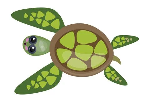 Sea turtle vector illustration Stock Illustration