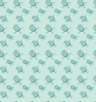 Sea turtles pattern 스톡 일러스트