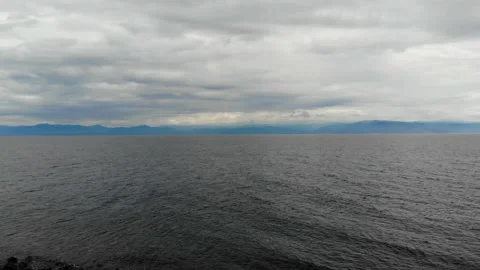 The sea under a sky full of clouds. Vulcano island. Aeolian archipelago. 스톡 동영상 151542064