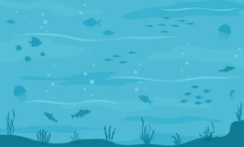 Sea underwater background. Stock Illustration