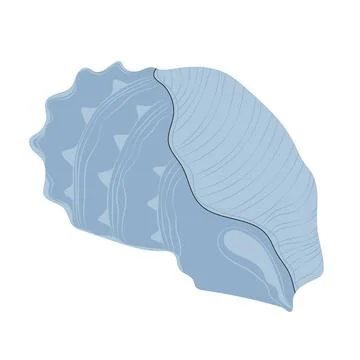 Sea underwater shell with spikes. Stock Illustration