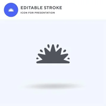 Sea Urchin icon vector, filled flat sign, solid pictogram isolated on white,  イラスト素材