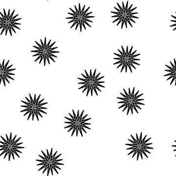 Sea urchin vector seamless pattern Illustrazione stock