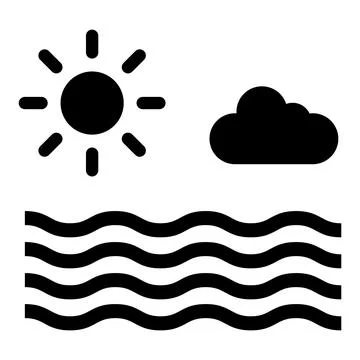 Sea Vector Icon Design Illustration Stockillustratie