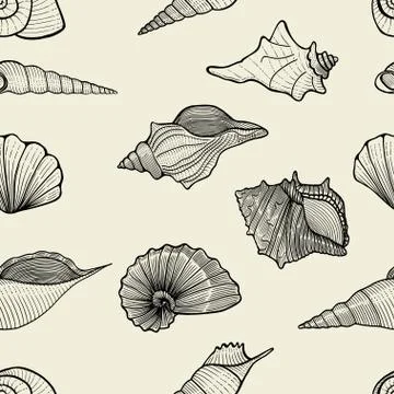 Sea vector seamless pattern Stockillustratie