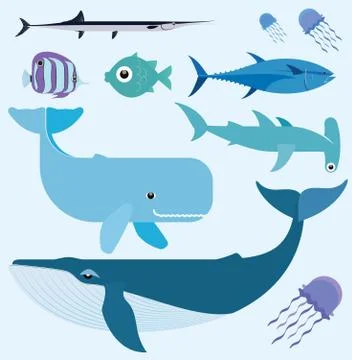 Sea vector set Stock Illustration
