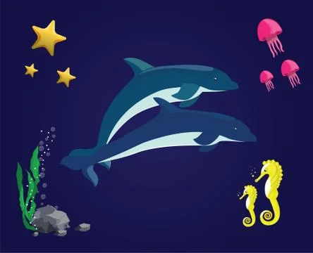 Sea vector set Stock Illustration