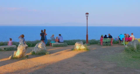 Sea view Afitos Stockbeeldmateriaal 214677831