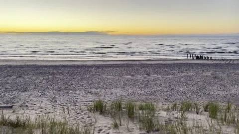 Sea view after sunset Stock Footage 218225965