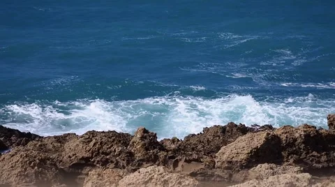Sea view and windy waves, surf Video stock 67878946