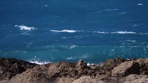 Sea view and windy waves, surf Video stock 67879007