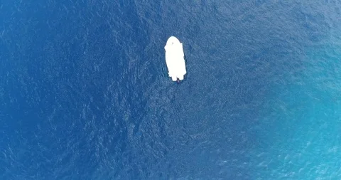 Sea view bird eye view Adriatic sea, Montenegro. Stock Footage 97828376