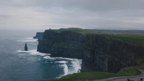 Sea view capturing video from the air with a drone , big stones around. Stock Footage 105767397