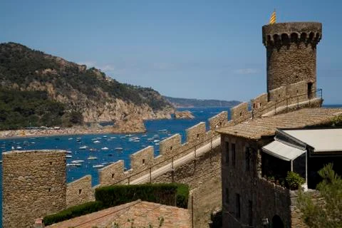 Sea view from the castle Stock Photos