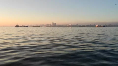 Sea view of the city Video stock 169591172