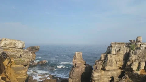 Sea view from a cliff Stock Footage 339645553