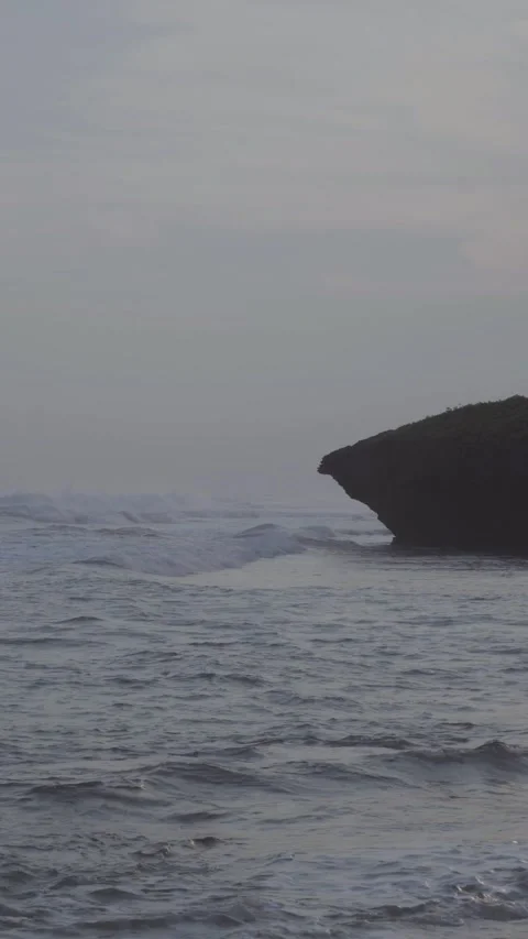 Sea view from the cliff Stock Footage 341091264