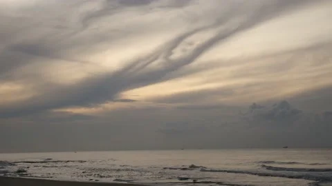 Sea view at dawn Stock Footage 139874076