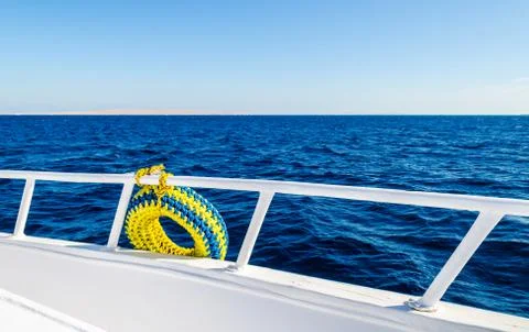 Sea view from the deck of a ship Stock Photos