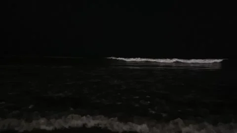 A sea view during the night 스톡 동영상 331114653