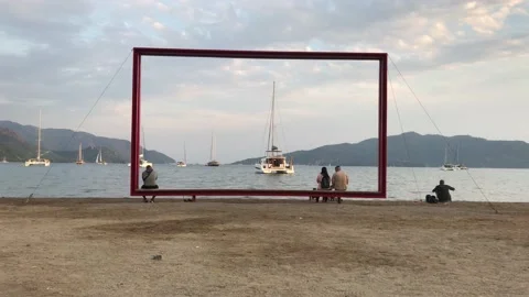 Sea view in frame Stock Footage 143115413