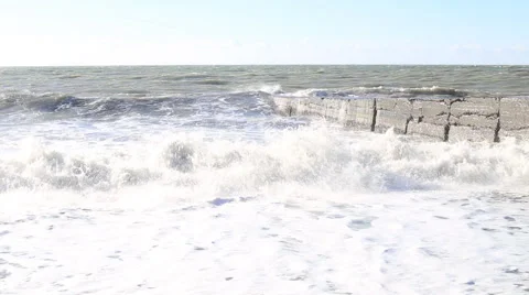 Sea view to horizon Stock Footage 60114419