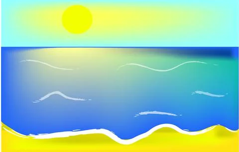 Sea view Stock Illustration
